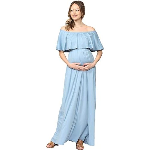Off-The-Shoulder Dress for Baby Shower