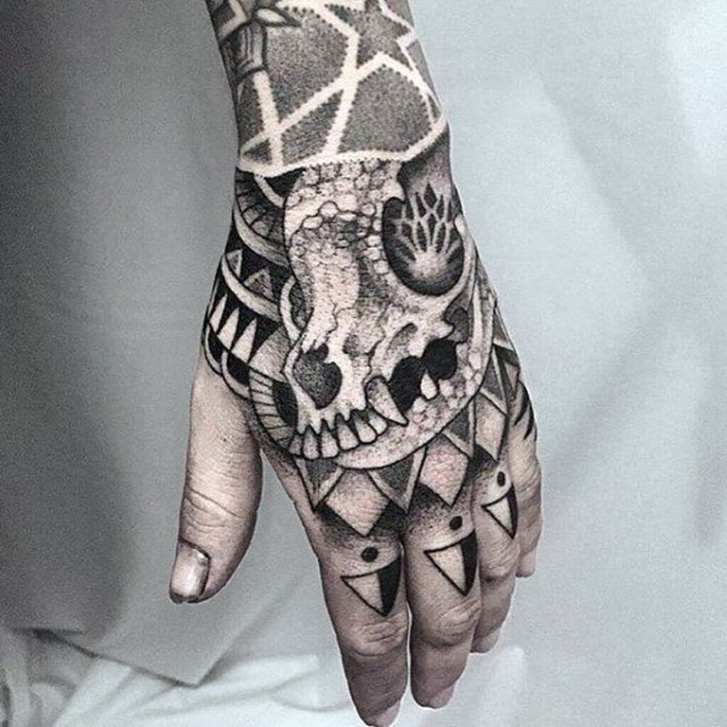 Geometric Hand Tattoo