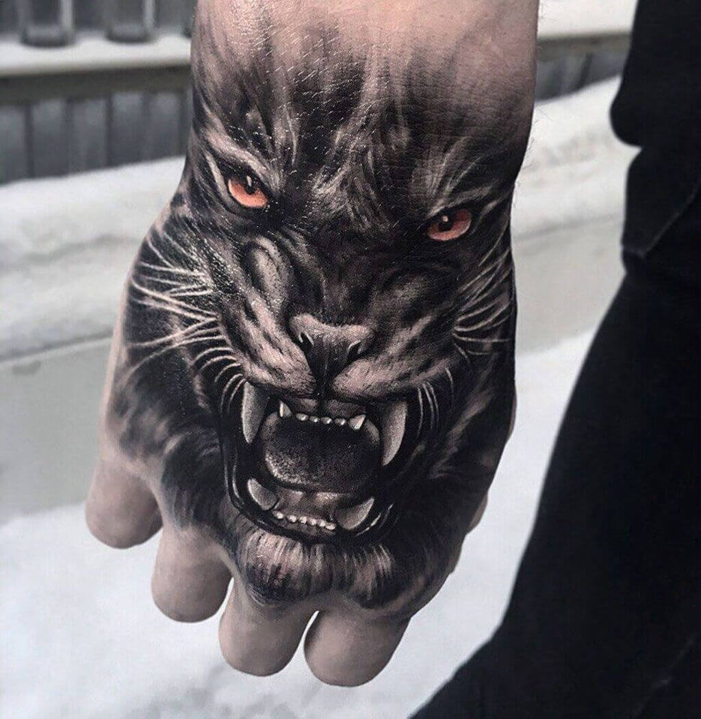 Tiger Hand Tattoos for Men