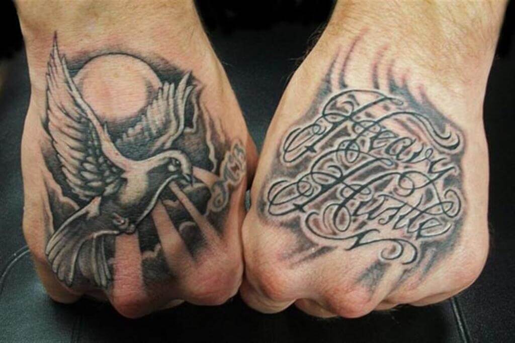 Heavy Hustle Hand Tattoos for Men