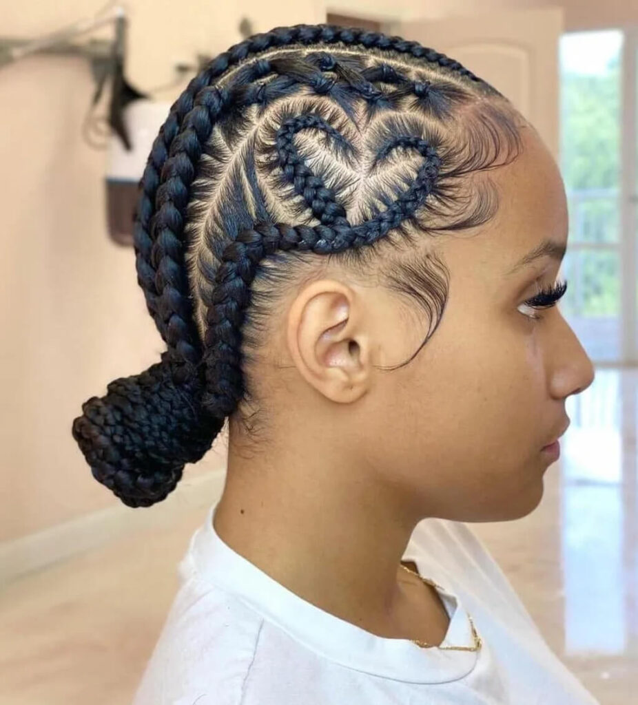 Knotless Braids With Heart 30 Trendy Braided Hairstyle 8064