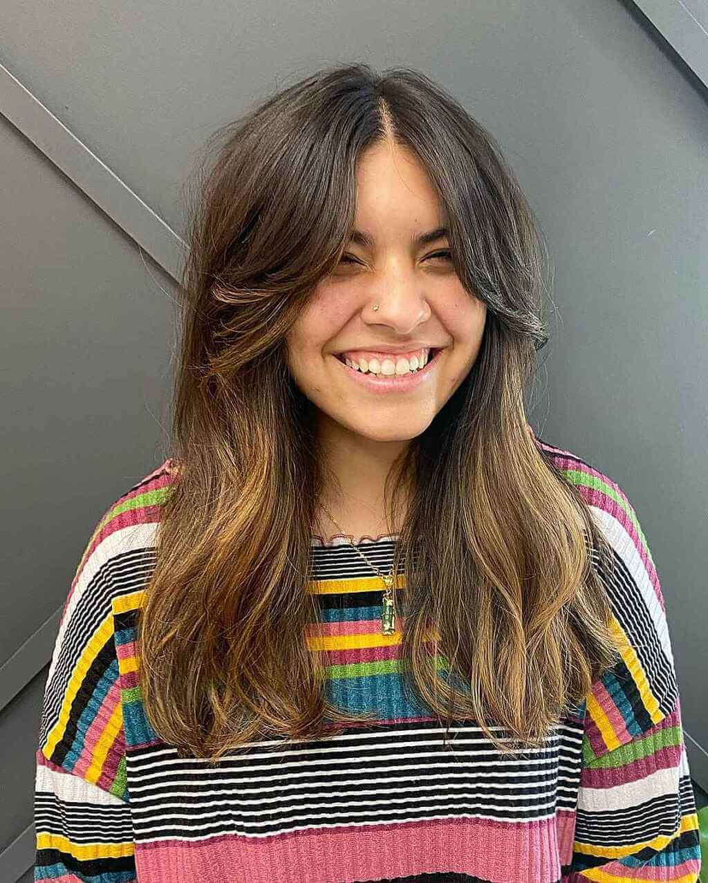 How to style long hair with curtain bangs?