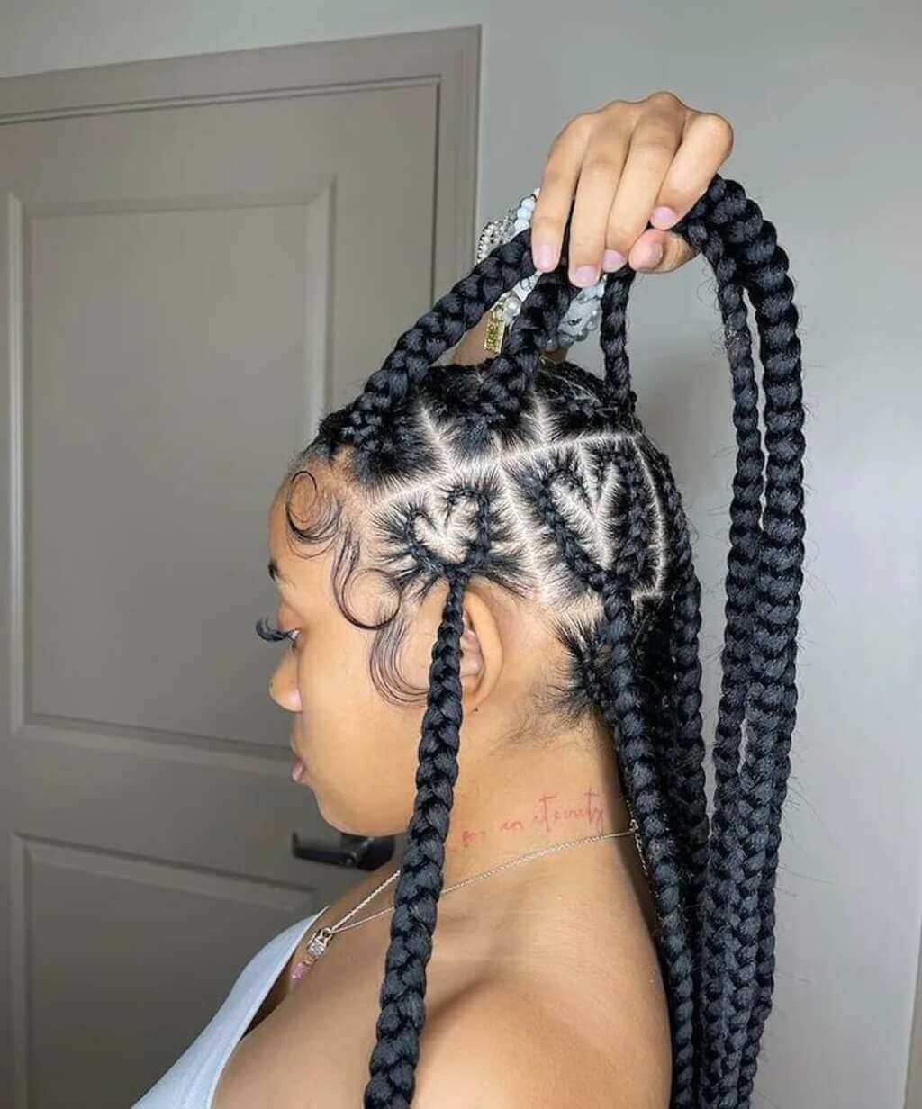 Unique Queen of the Heart Knotless Braids