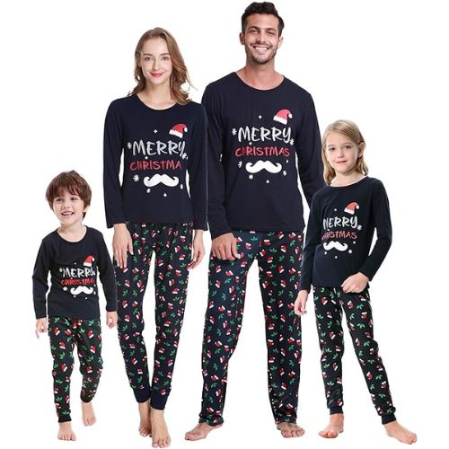 VENTELAN Family Matching Christmas Pajamas