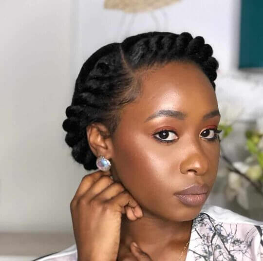 Detailed Halo Braid hairstyles for black girls
