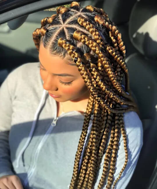  Triangle Box Braid