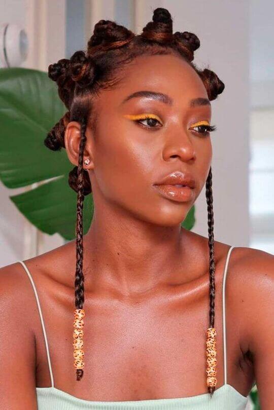 Bantu Knots hairstyles for black girls