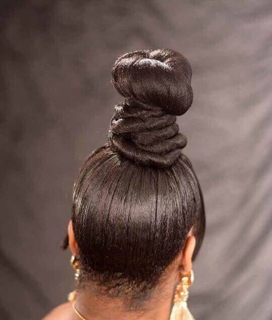 Coiled Bun hairstyles for black girls braids