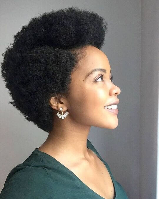 Short Afro With Side Parts hairstyles for girls black