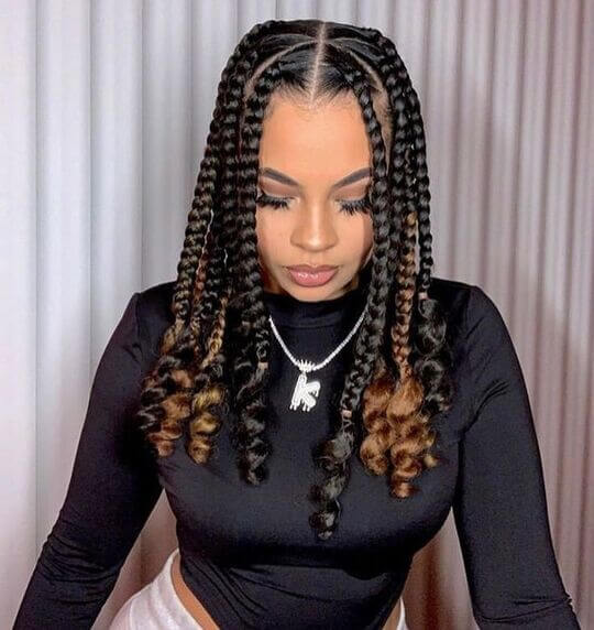 Goddess Braids natural hairstyles for black girls