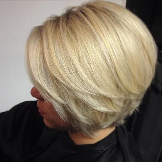 Blonde and White Balayage Women's Short Haircuts