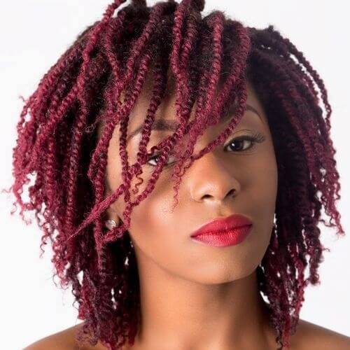 Colored Kinky Twist Hairstyle