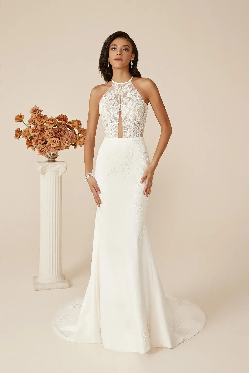 Jewel Neck a Trendy Wedding Dress Styles
