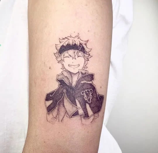Asta a Black Clover Anime Tattoos
