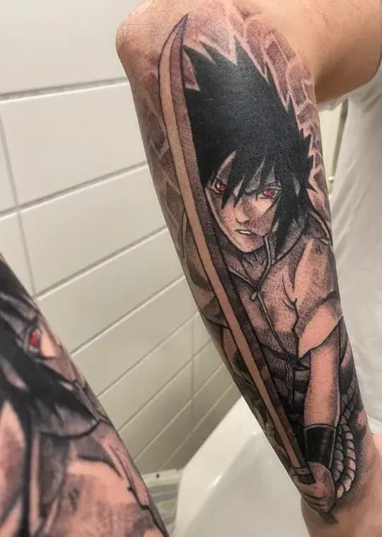 Sasuke Uchiha Anime Tattoos