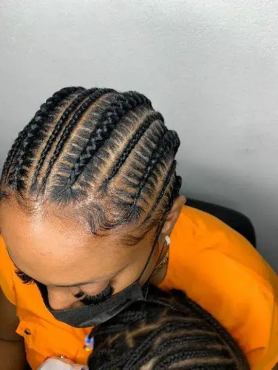 Stitch Braids with Big and Small Ones