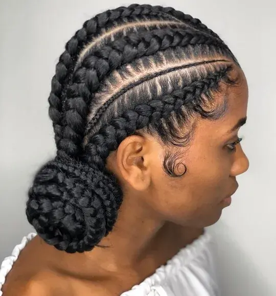Stitch Braids Hairstyle with Big and Small Ones
