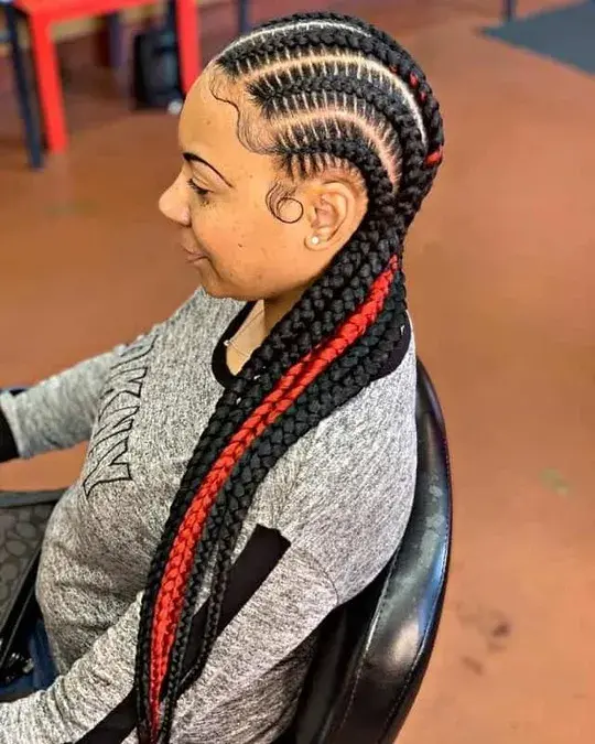 braids into a ponytail