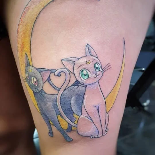 Luna Cat Tattoo  Best Tattoo Ideas Gallery