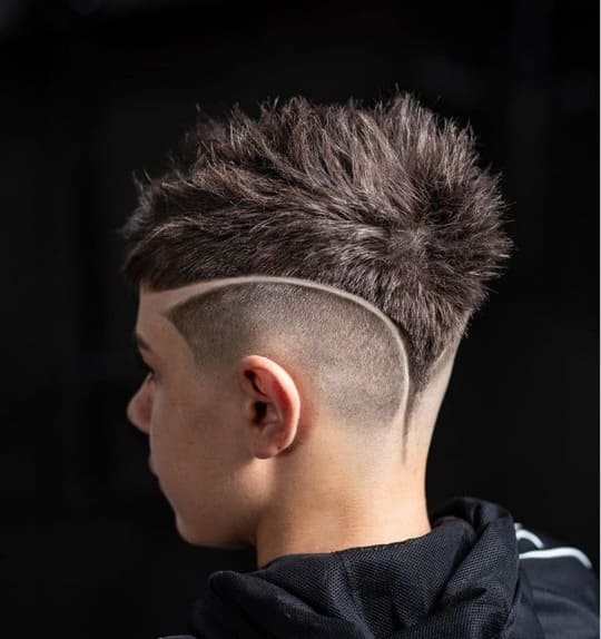 Unique Hair Design with Fade Style
