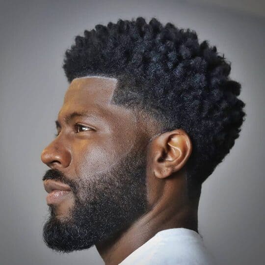 Long Afro Fade Cut For Men