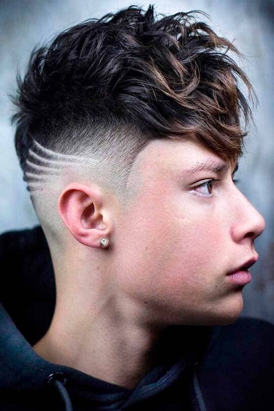 Spiky Hair with Fade Cut