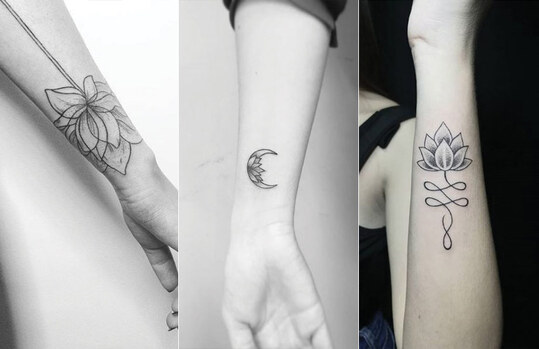 Lotus Flower Wrist Tattoo