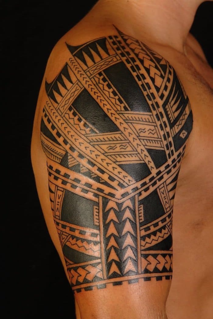 Tribal Shoulder Tattoos for Men