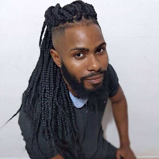 Long Box Braids Men