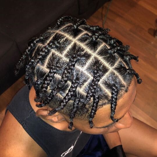 box braids men short hair