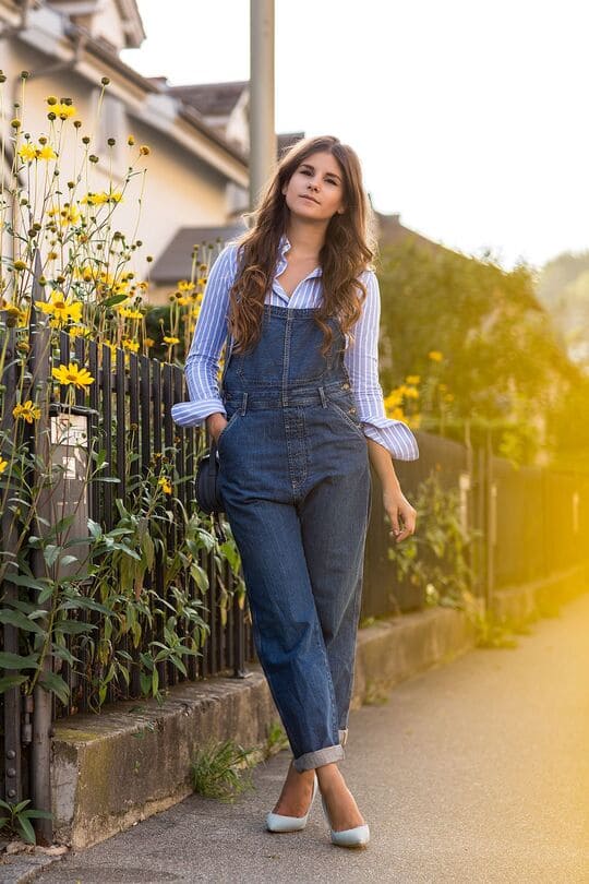 Style Oversized Shirts with Dungarees