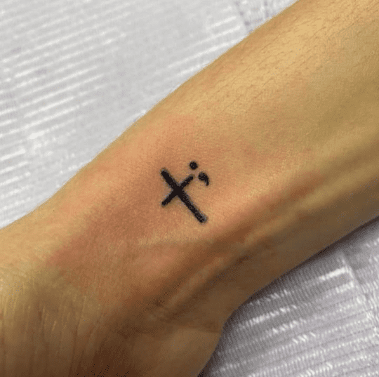 semicolan tattoo meaning