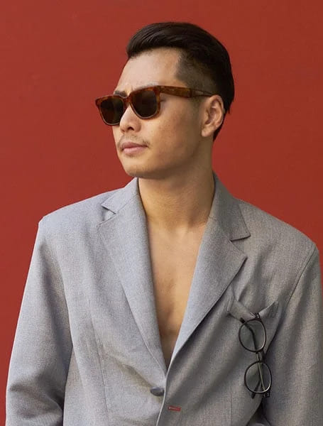 Slicked Back with Mid Fade Asian Hairstyles For Men