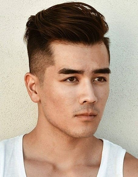 High Fade with Comb Back Asian Hairstyles For Men