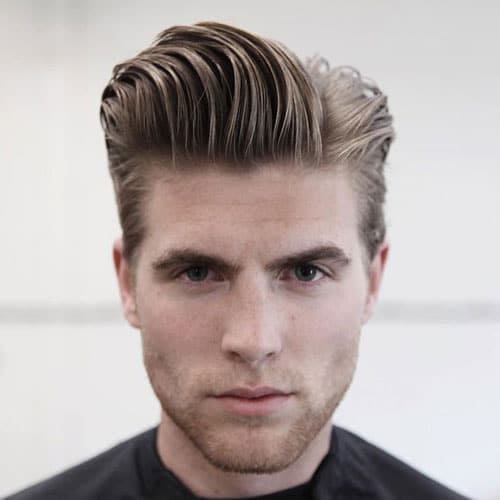 Slicked-Back Pompadour Asian Hairstyles For Men