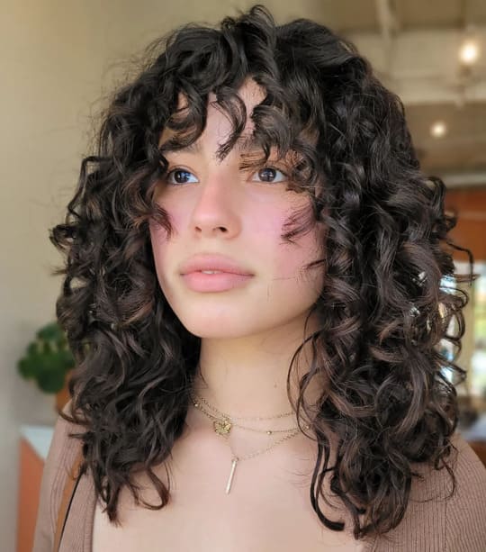 Face Framing Layers Curly Hair
