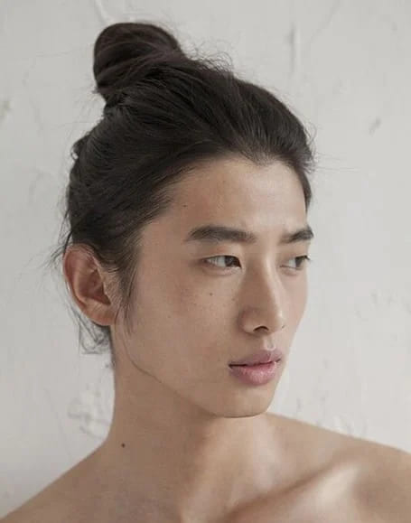 Top Knot Asian Hairstyles For Men