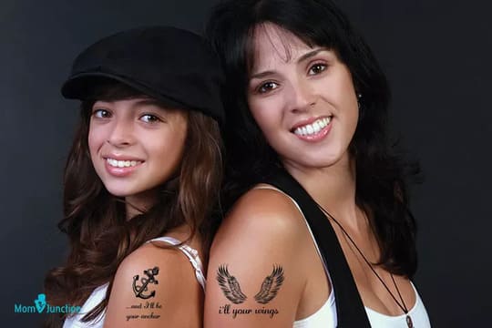 matching mother daughter tattoos