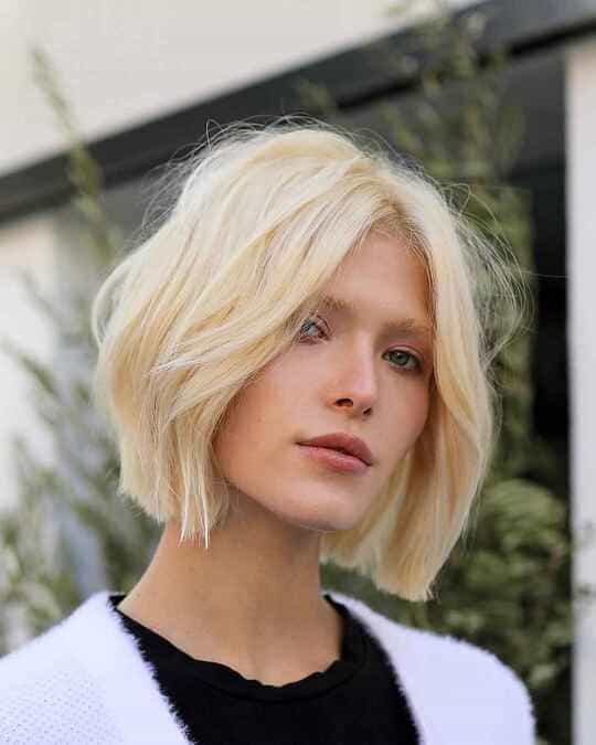 One-length short shag haircuts for women