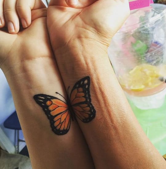 small mother daughter tattoos