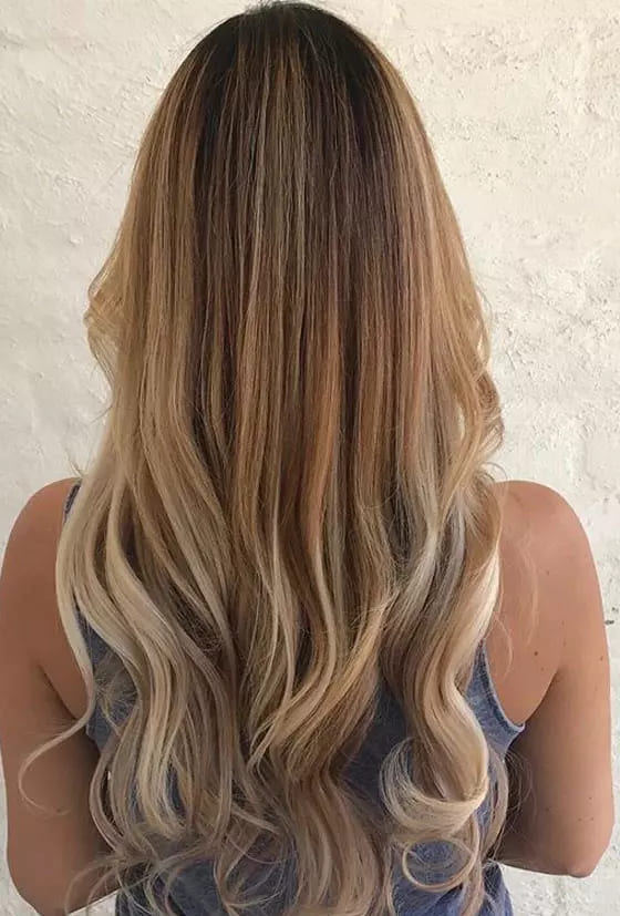Honey Blonde with Sombre Effect