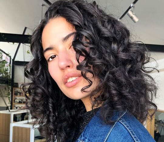 Shoulder-Length Layers haircuts for curly hair