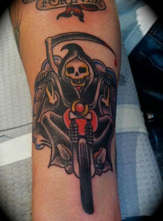 Grim Reaper Harley Tattoo