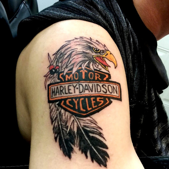  Harley-Davidson eagle Tattoos