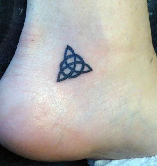 Celtic knot ankle tattoo