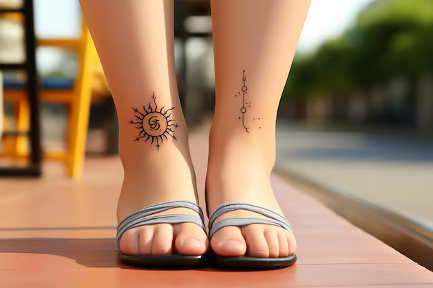 Girly and Cute Ankle Tattoos