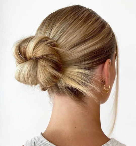 Knotted Bun Hairstyles for Straight Hair