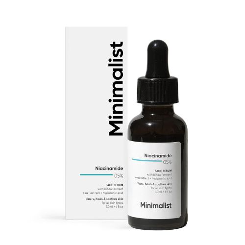 Minimalist 5% Niacinamide Day & Night Face Serum for Clear Glowing Skin