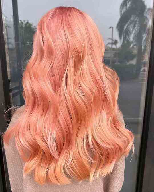 pastel peach Hair Color