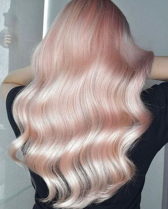 Pearled rose Hair Color